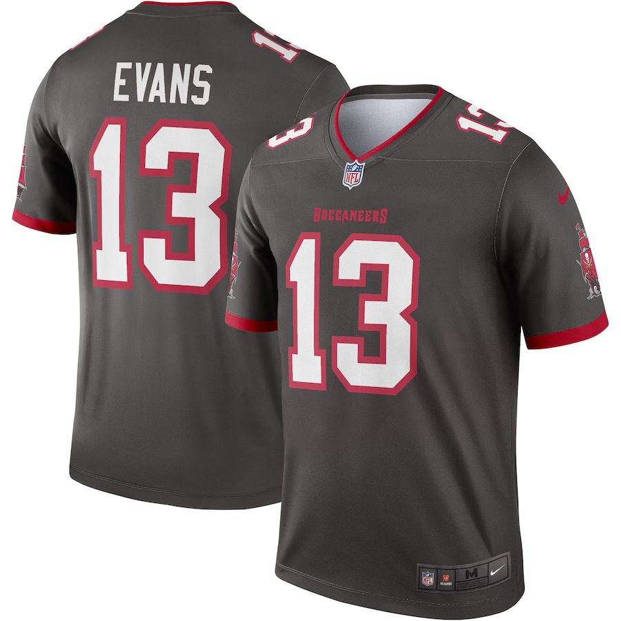 Men Tampa Bay Buccaneers 13 Mike Evans Nike Pewter Alternate Legend NFL Jersey